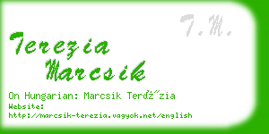 terezia marcsik business card